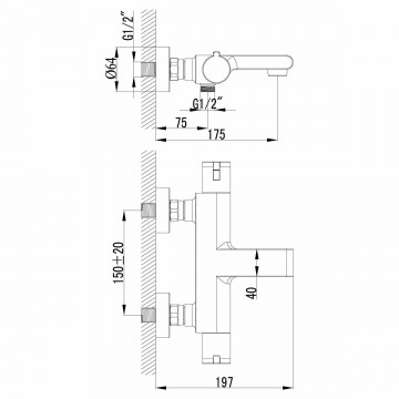 Смеситель для ванны Lemark Yeti (LM7832C)