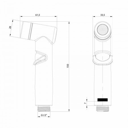 Лейка для гигиенического душа Lemark (LM8140BL)